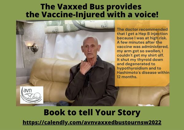 NSW Vaxxed Bus Tour - Frank shares his Vaccine Injury story