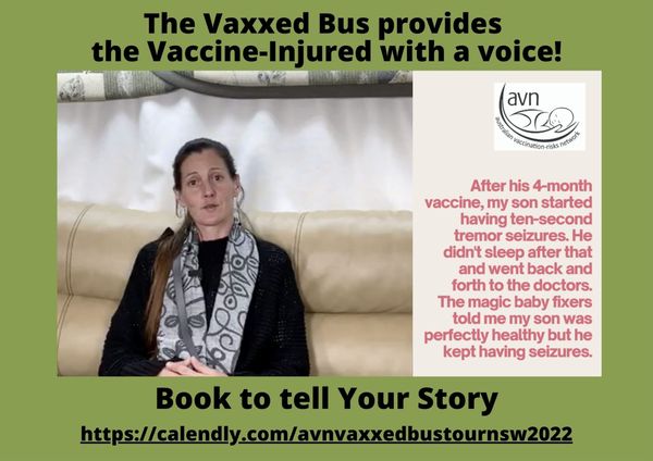 NSW Vaxxed Bus Tour - Carolyn shares how her son suddenly developed seizures