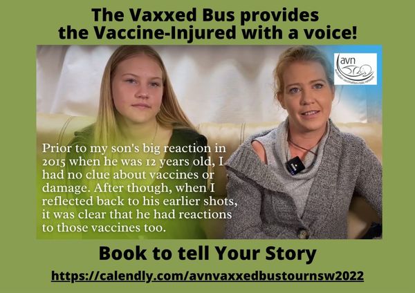 NSW Vaxxed Bus Tour - Jessica's Son Developed Seizures after receiving a Gardasil Vaccine