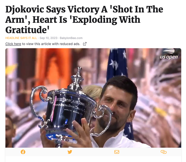 The Best. Headline. Ever.