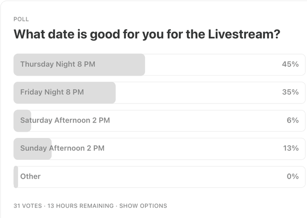 Take 2: Livestream tonight at 8 PM AEST