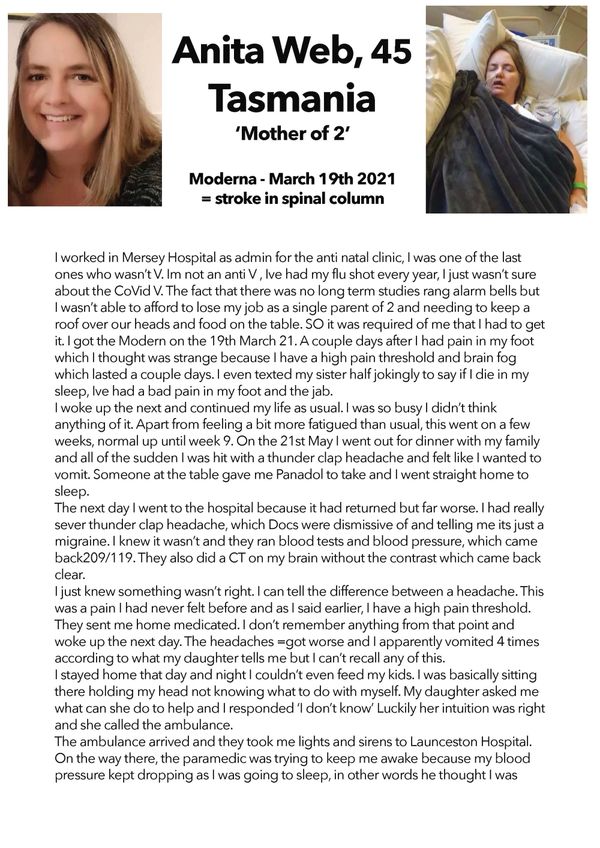 Jab Injuries ARE Real: Anita Web's Story