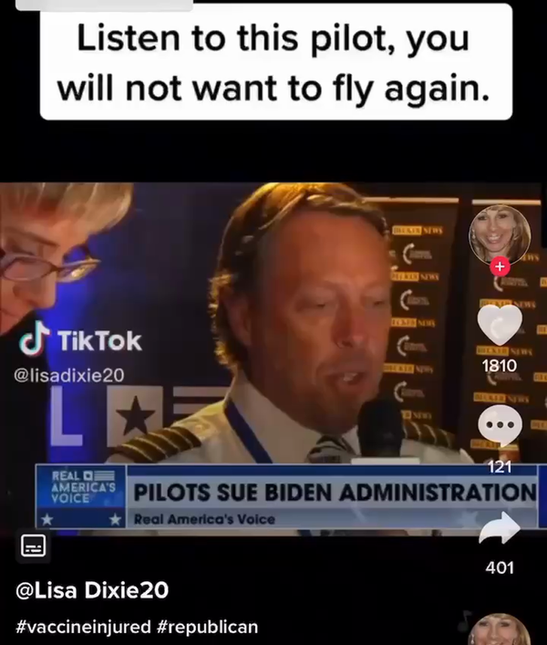 This is why I haven't flown in 2 years and why I won't fly until there is an option to board a plane with an unjabbed pilot.
