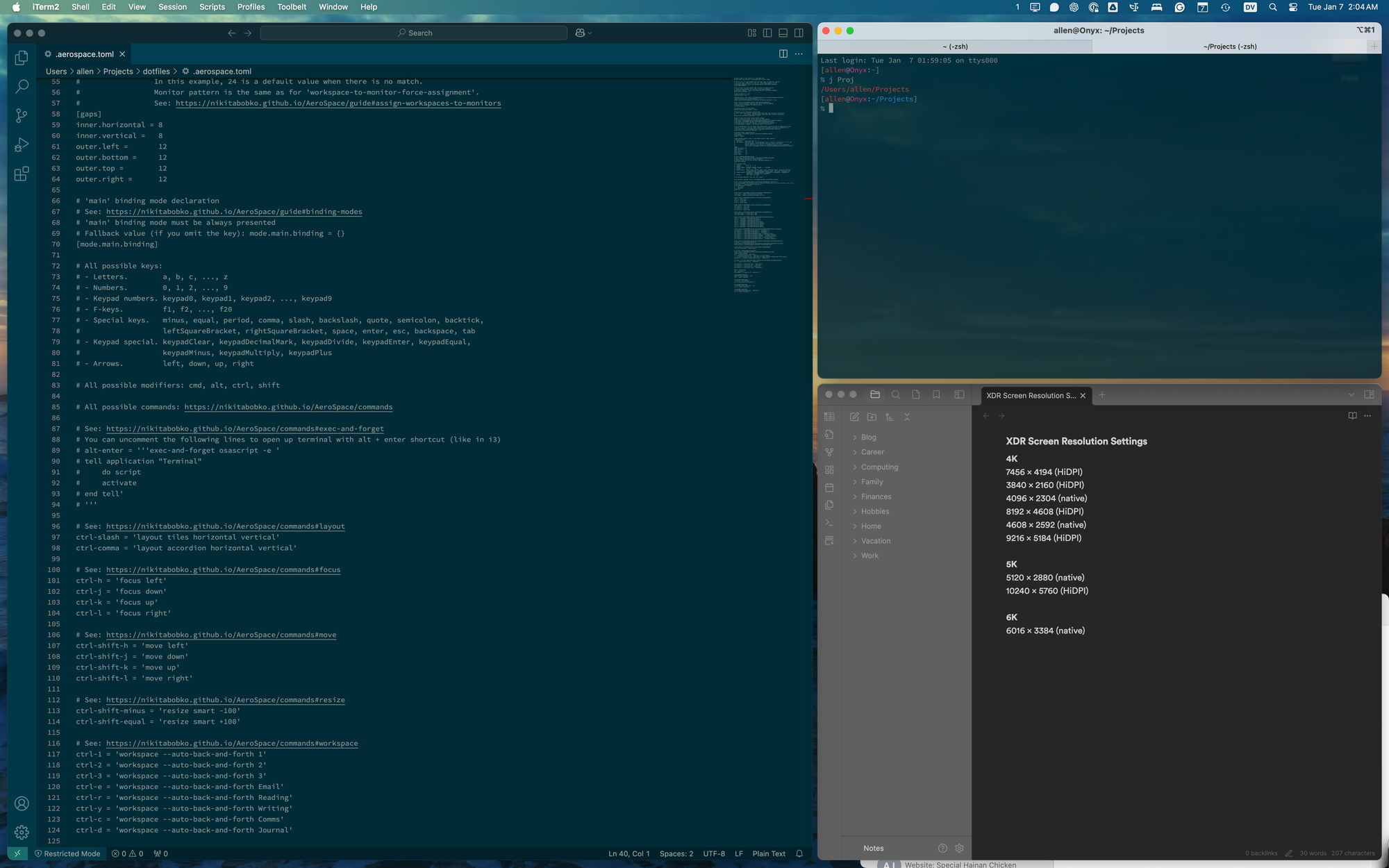 Optimizing MacOS Screens
