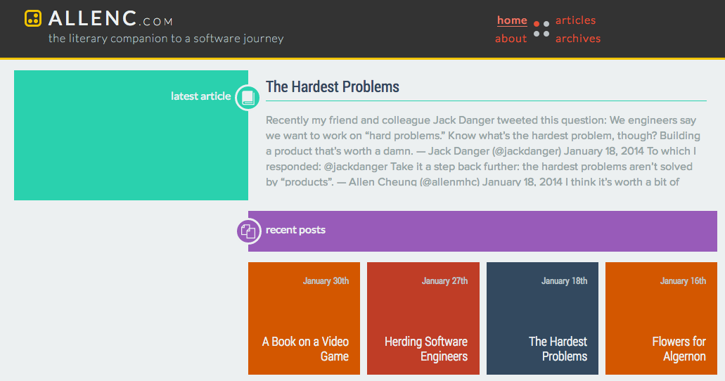 Quick Blog Design Update