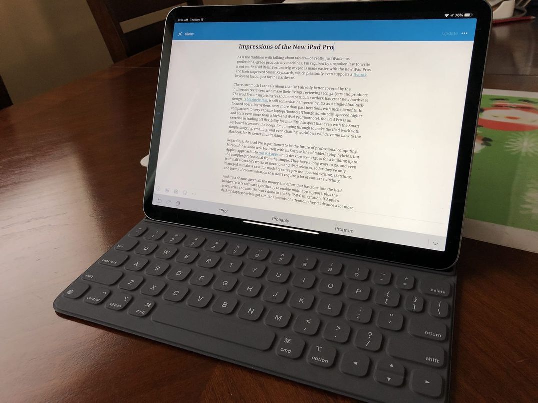 Impressions of the New iPad Pro