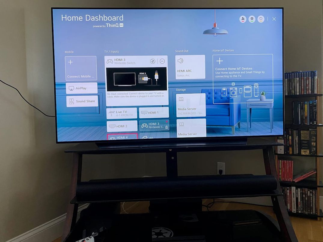 LG OLED TV with a Sonos Arc soundbar