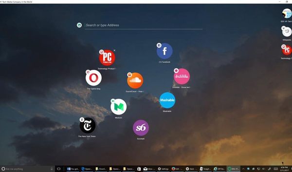 Image of: Trying out the Opera Neon