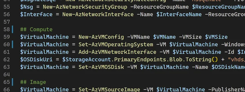 Deploy Azure Sql Server Vm With PoSh