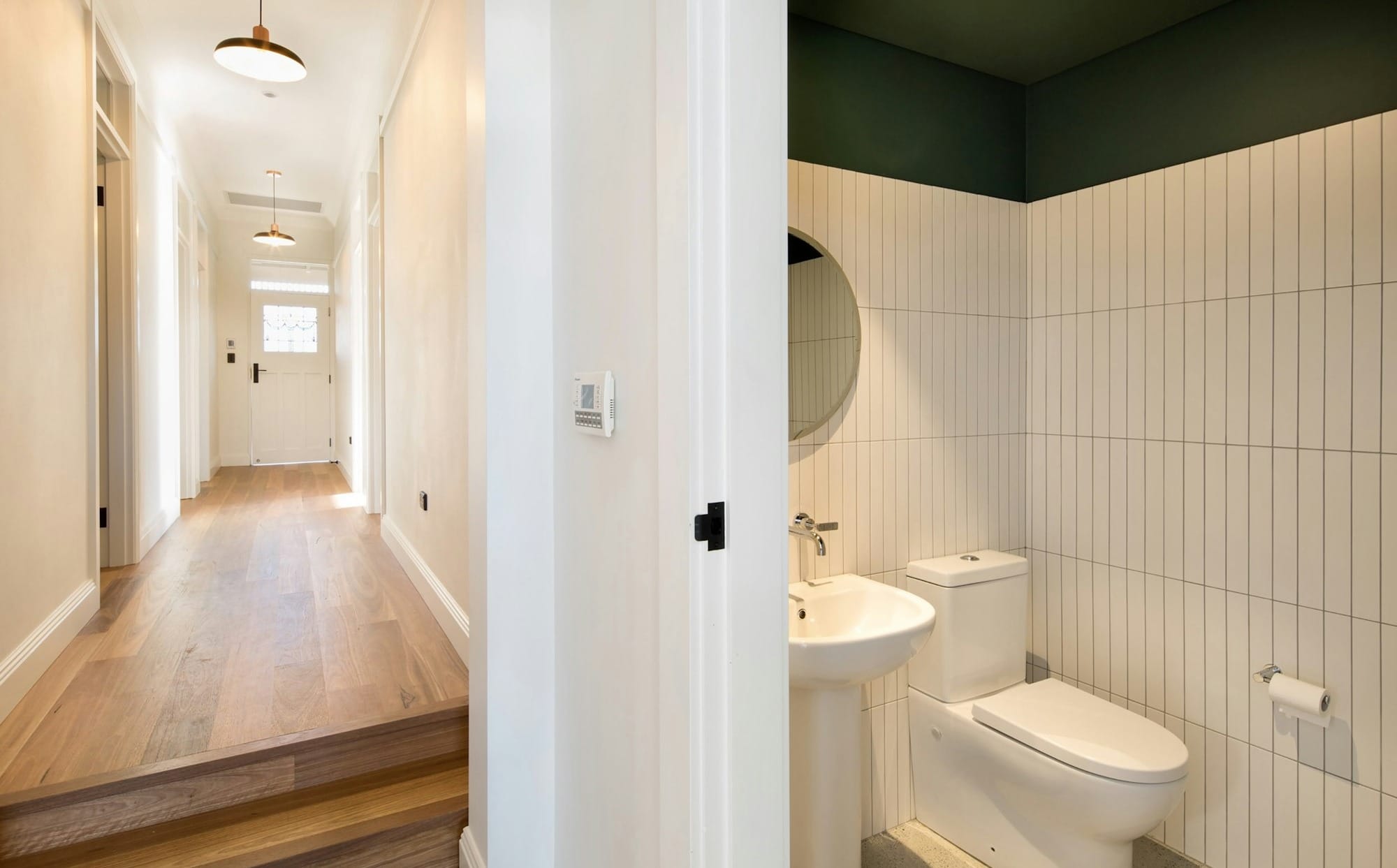 a bathroom with a toilet and sink