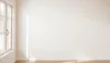 Mur intérieur lumineux et fraîchement peint et une lumière naturelle 