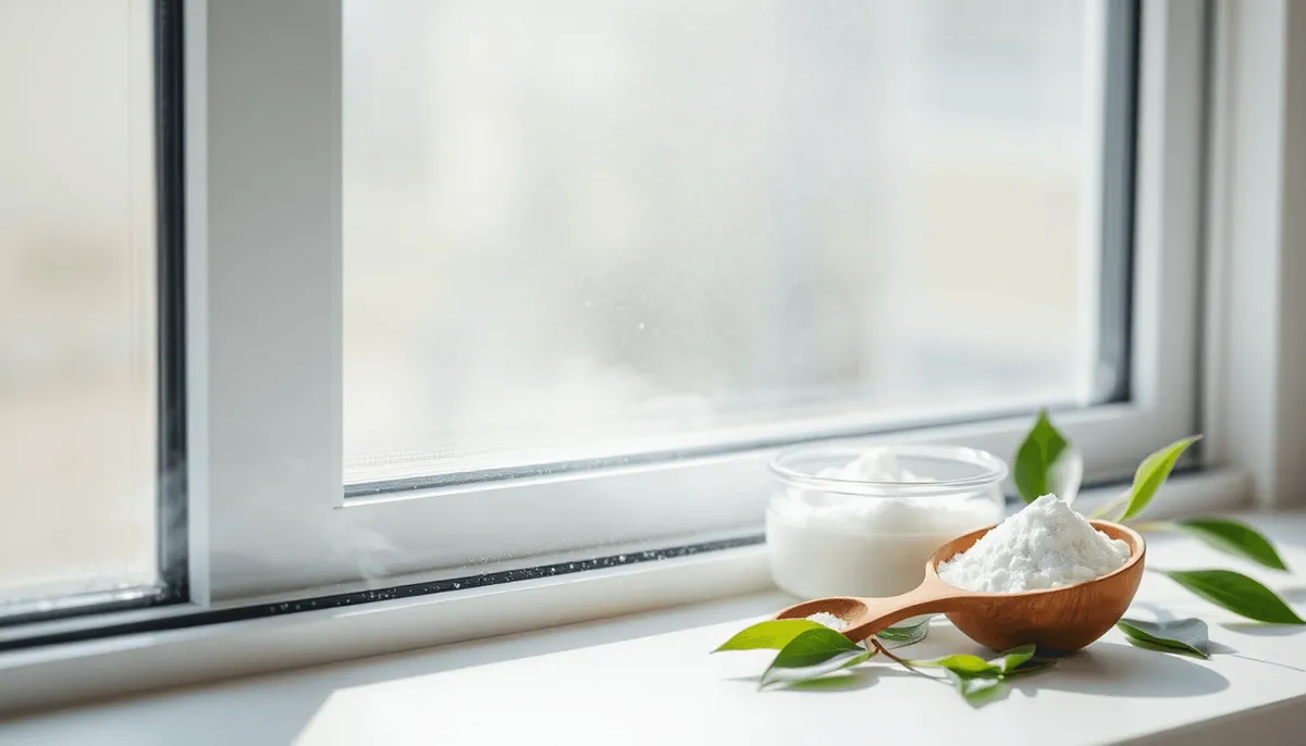 Gros plan d'une vitre en verre propre avec des reflets de lumière douce et de la vapeur