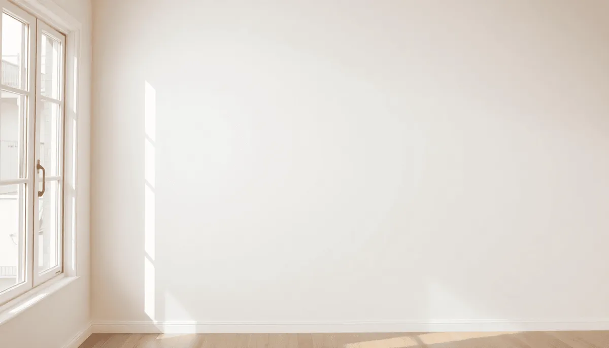Mur intérieur lumineux et fraîchement peint et une lumière naturelle 
