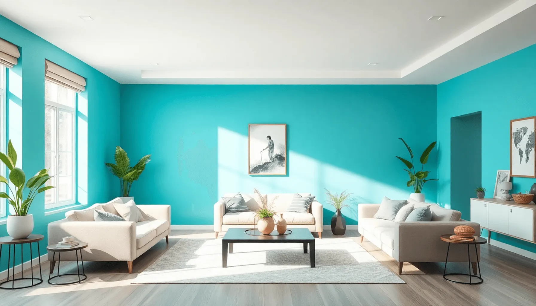 Bleu turquoise : 15 associations de couleurs pour votre déco Image de l’article