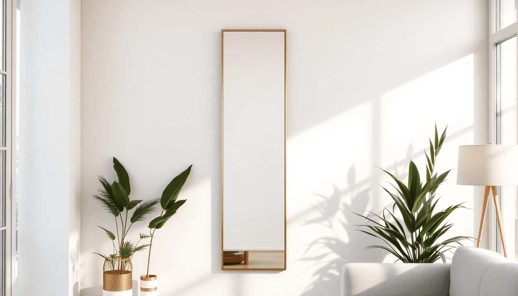 Comment choisir la hauteur idéale pour fixer un miroir vertical Image de l’article