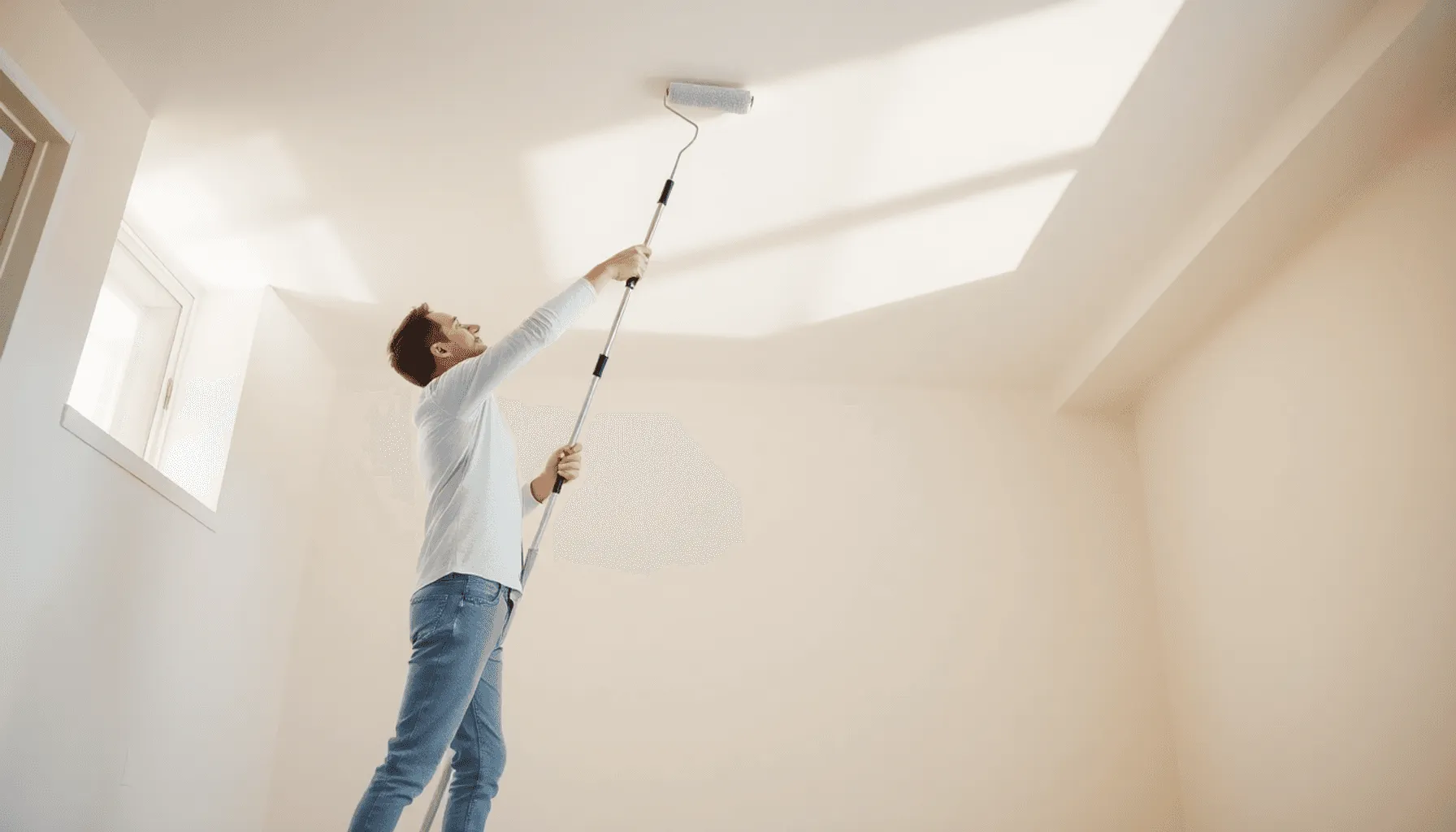 Comment peindre efficacement un plafond à la perche ? Image de l’article