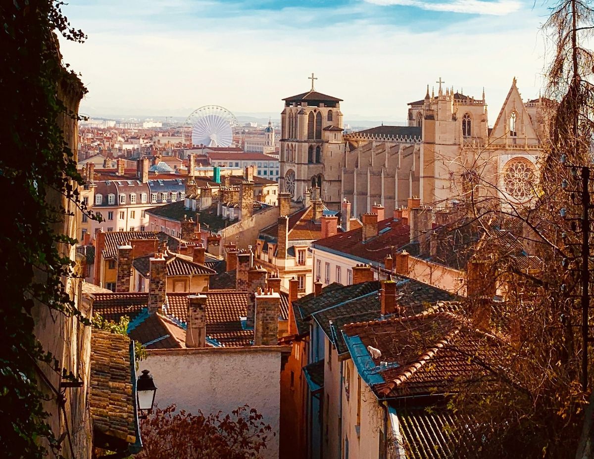 Ville de Lyon, le vieux Lyon quartier historique avec son patrimoine culturelle et architectural