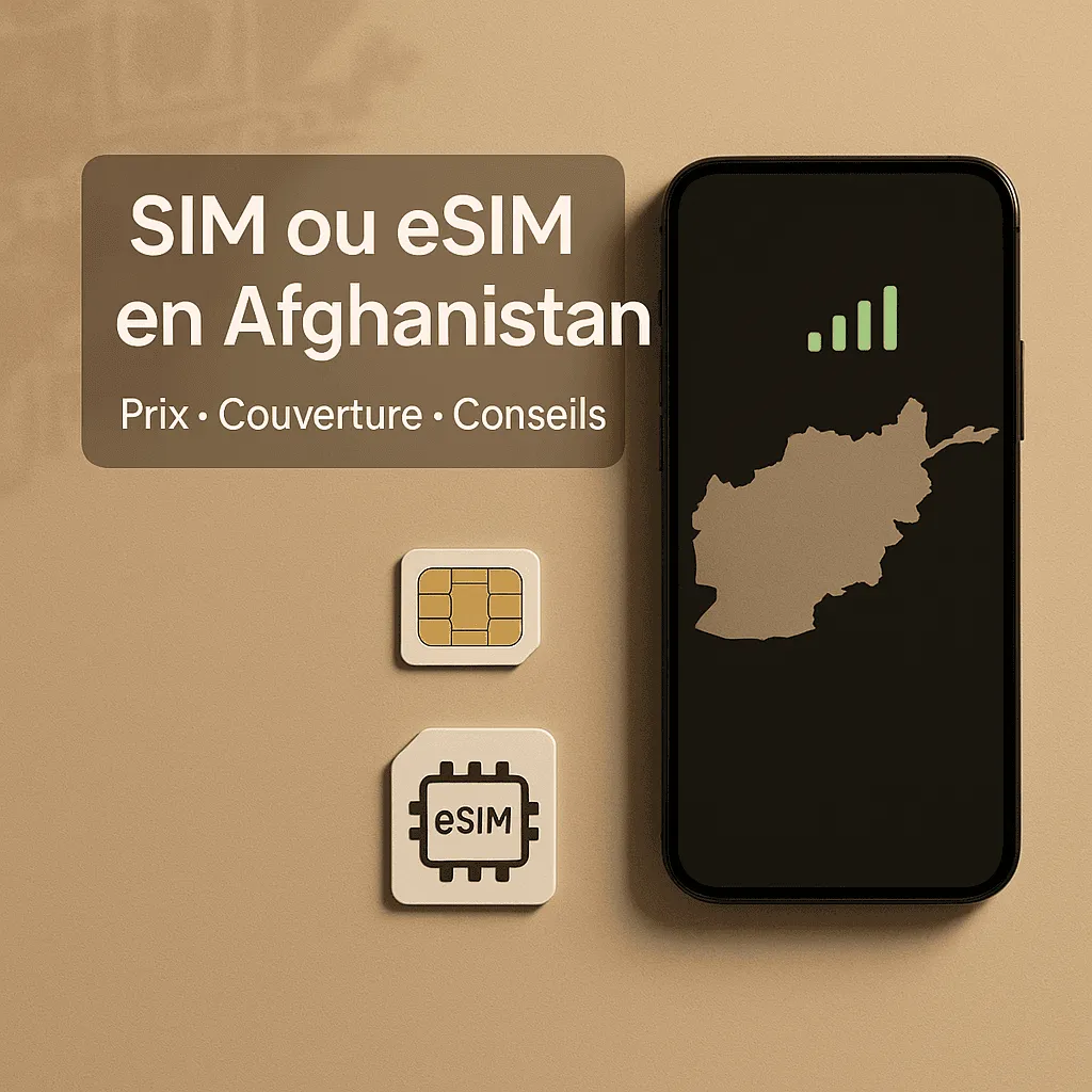 Carte SIM et eSIM en Afghanistan : laquelle choisir, prix et couverture réseau