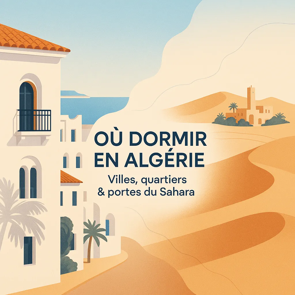 Où dormir en Algérie : meilleurs quartiers/villes + bases pour le Sahara