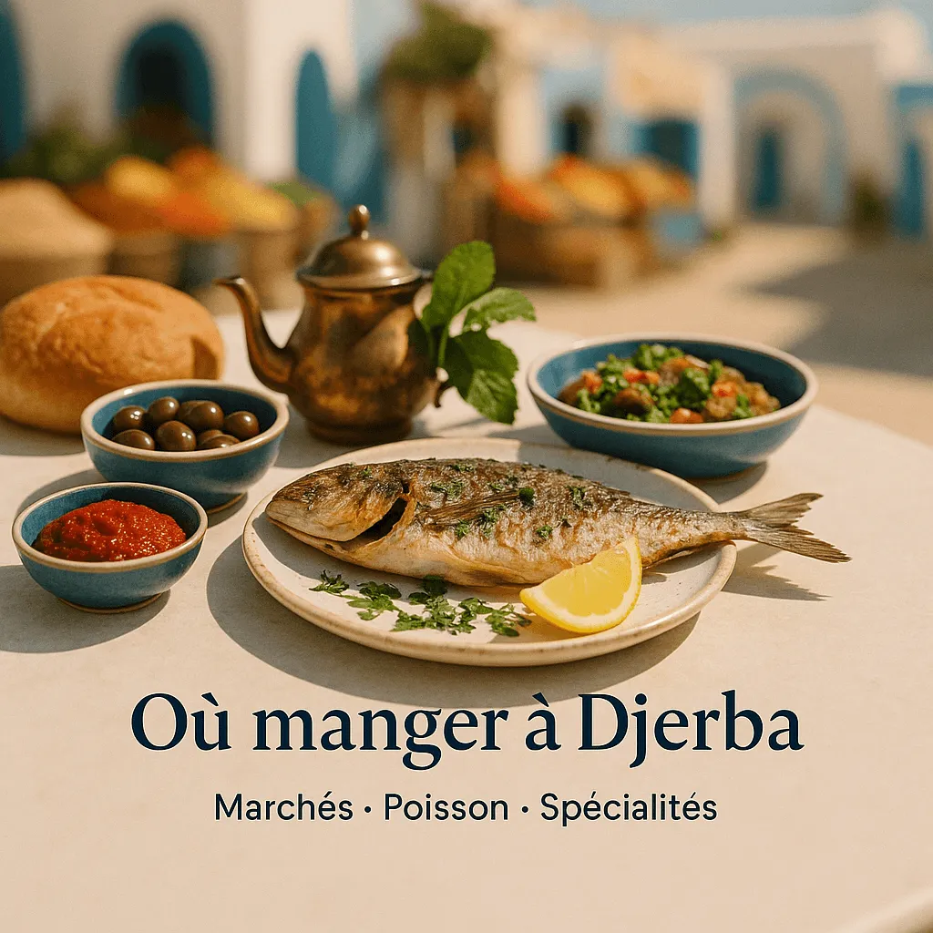 Où manger à Djerba : meilleures adresses locales (marchés, poisson, spécialités)