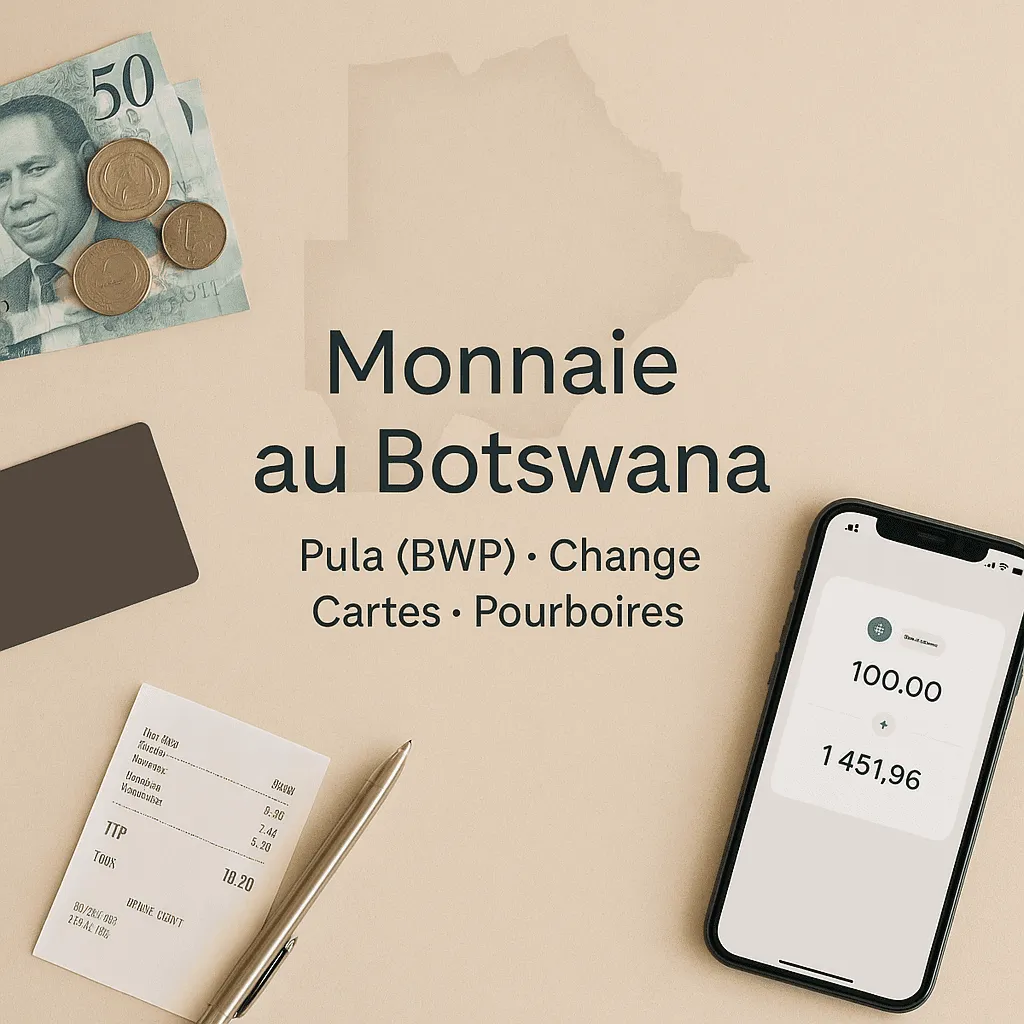 Monnaie au Botswana : pula (BWP), change, retraits, carte bancaire, pourboires