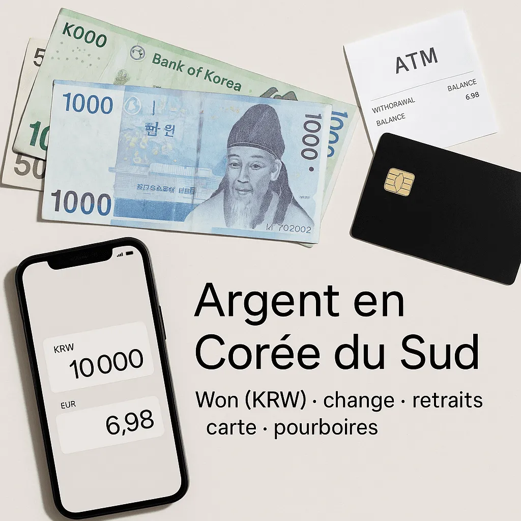 Monnaie en Corée du Sud : won (KRW), change, retraits, carte bancaire, pourboires