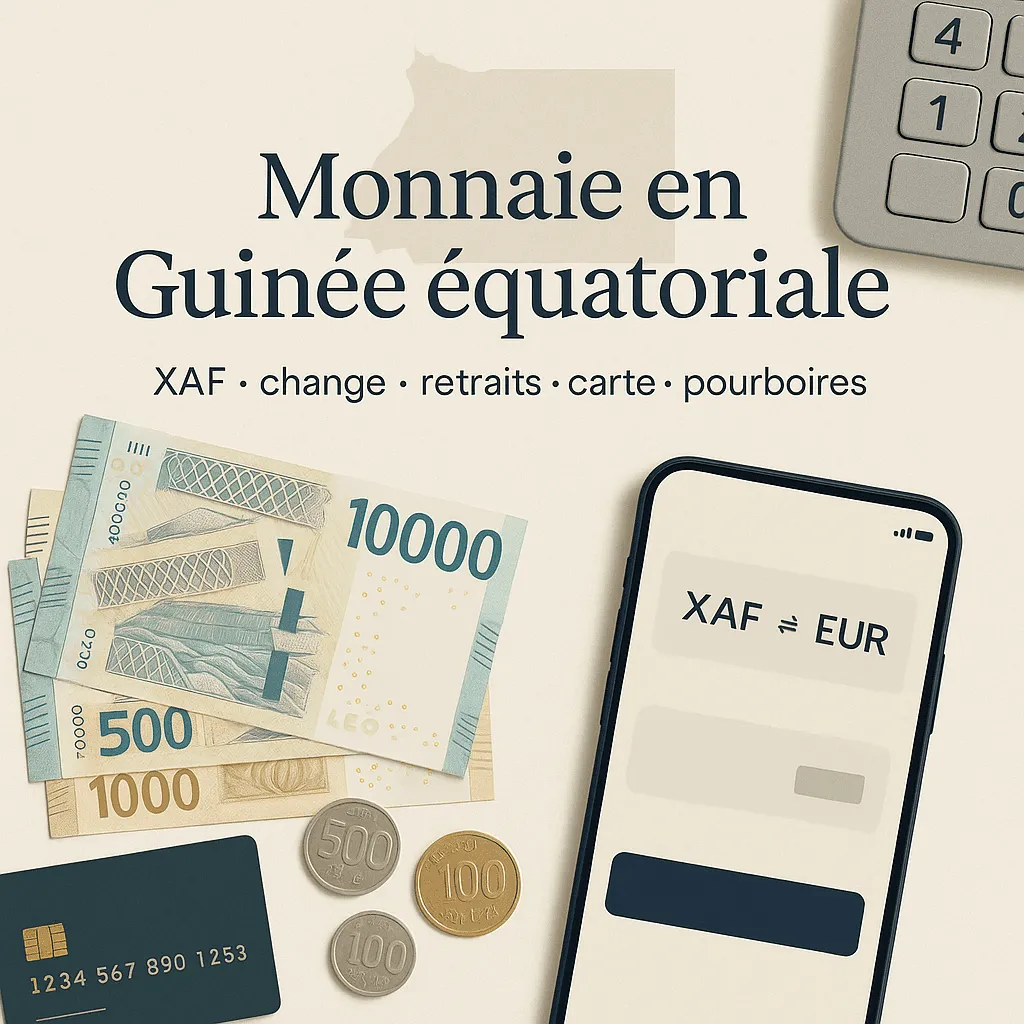 Monnaie en Guinée équatoriale : franc CFA (XAF), change, retraits, carte bancaire, pourboires