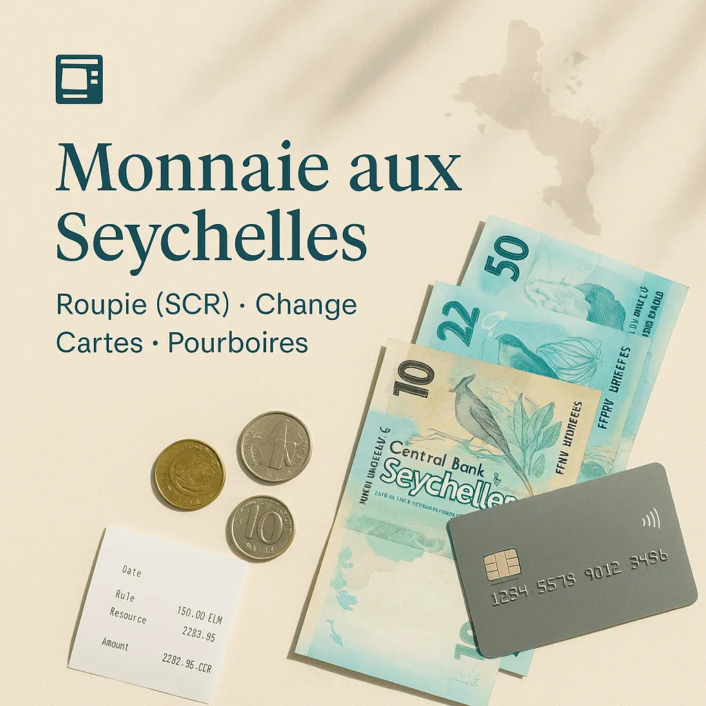 Monnaie aux Seychelles : roupie seychelloise (SCR), change, retraits, carte bancaire, pourboires