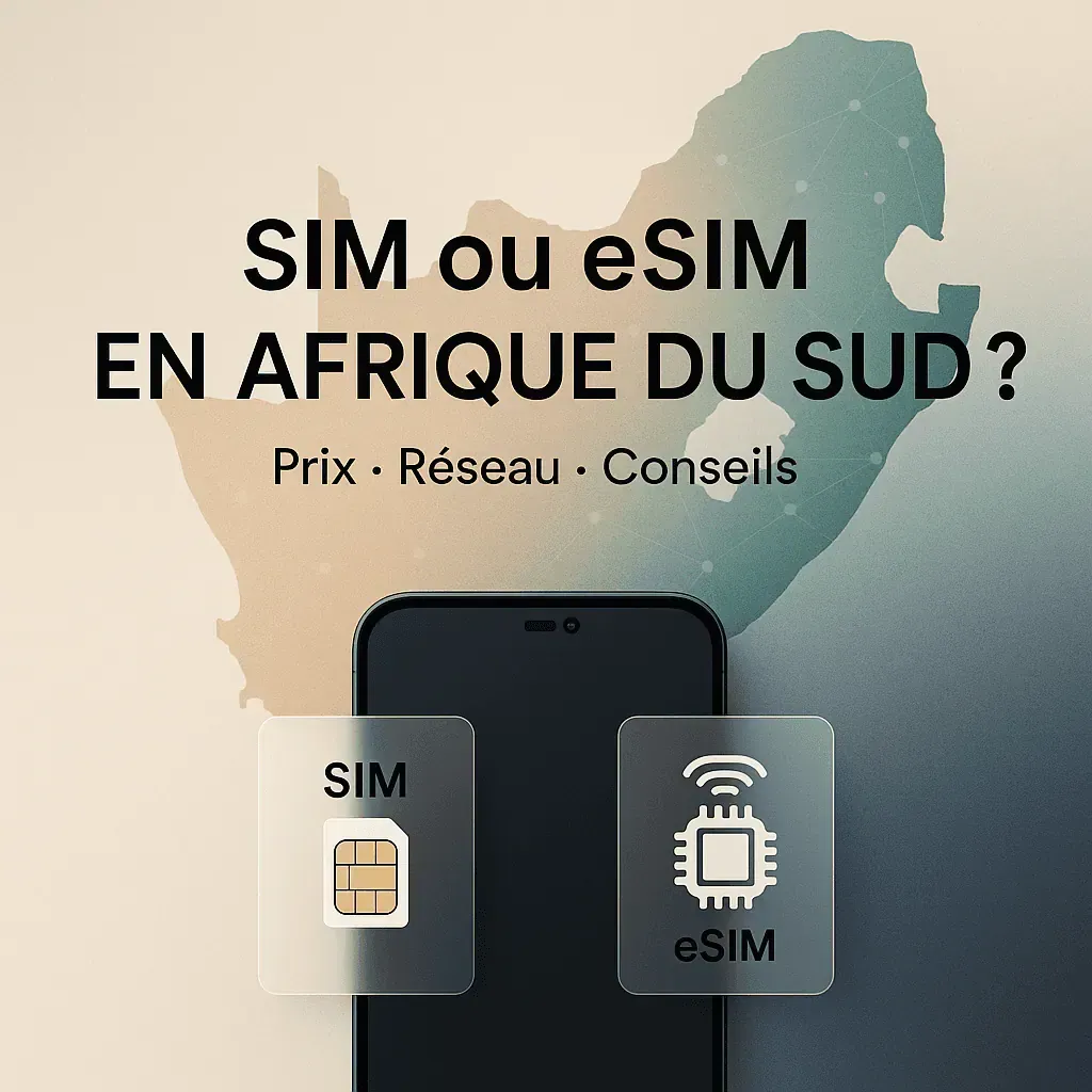 Carte SIM et eSIM en Afrique du Sud : laquelle choisir, prix et réseau Image de l’article