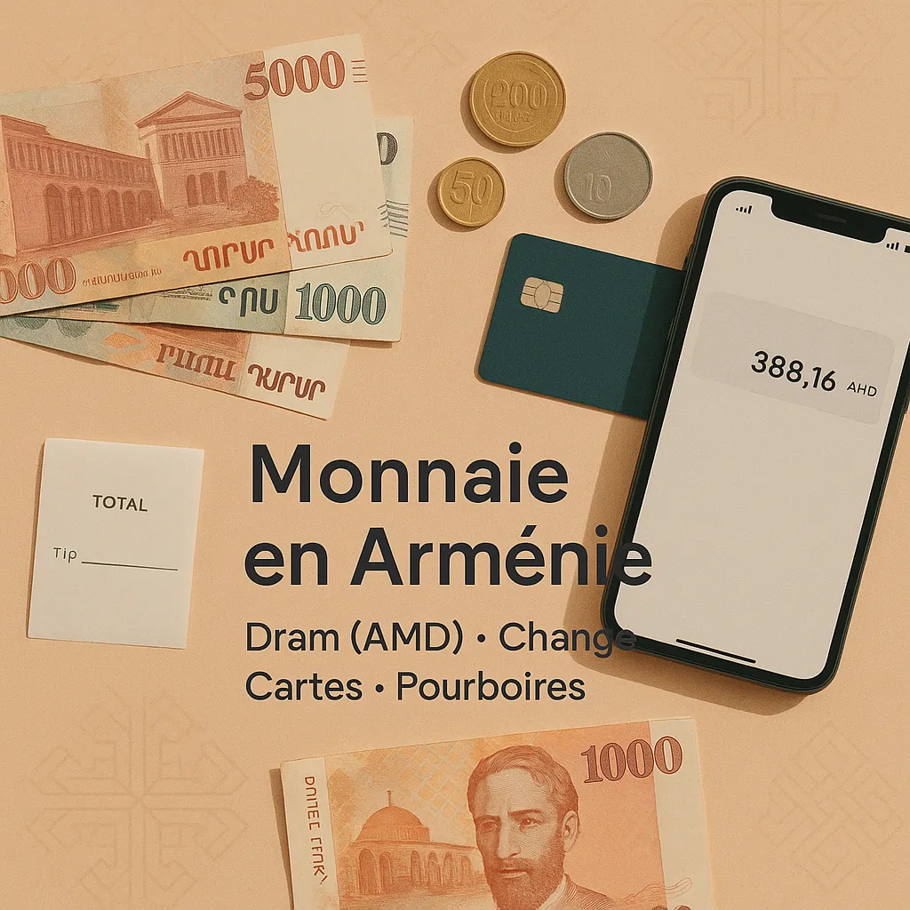 Monnaie en Arménie : dram (AMD), change, retraits, carte bancaire, pourboires Image de l’article