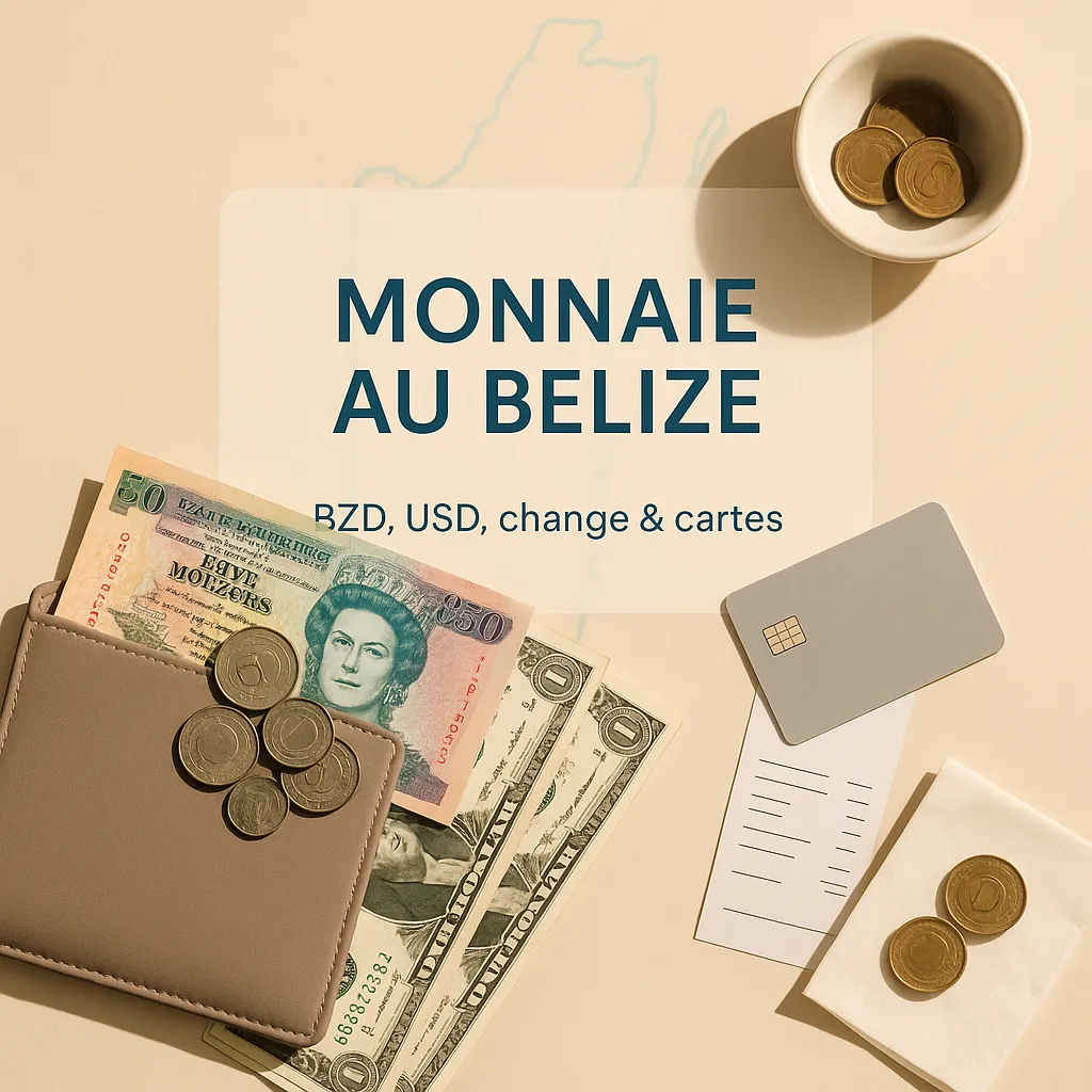 Monnaie au Belize : dollar bélizien (BZD), USD, change, retraits, carte bancaire, pourboires Image de l’article