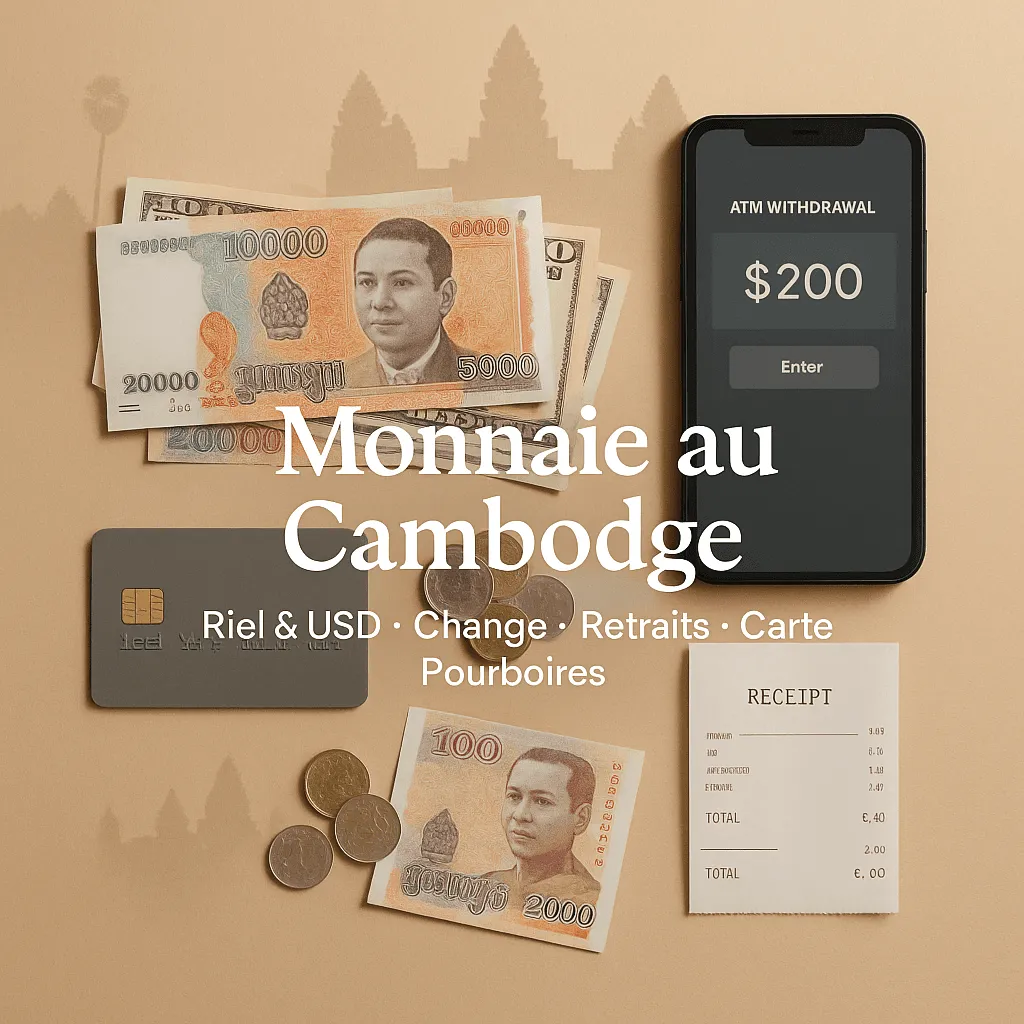 Monnaie au Cambodge : riel (KHR) + USD, change, retraits, carte bancaire, pourboires Image de l’article