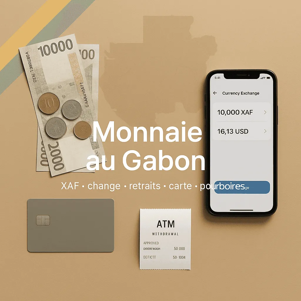 Monnaie au Gabon : franc CFA (XAF), change, retraits, carte bancaire, pourboires Image de l’article