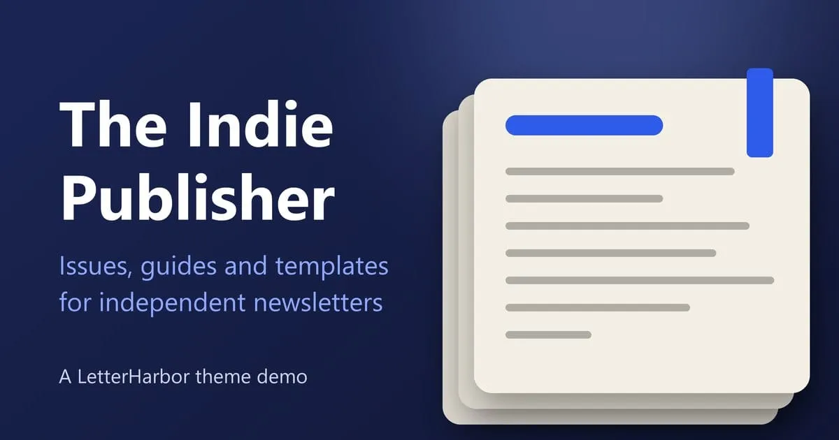Demo Card Set The Indie Publisher: a LetterHarbor theme demo