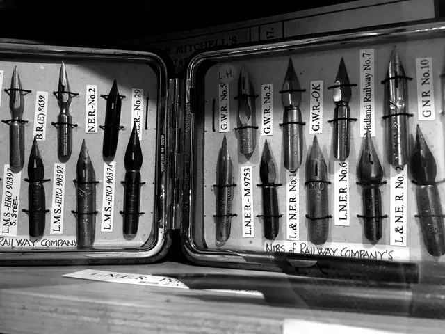 Pen nibs, taken at the Pen Museum in Birmingham 