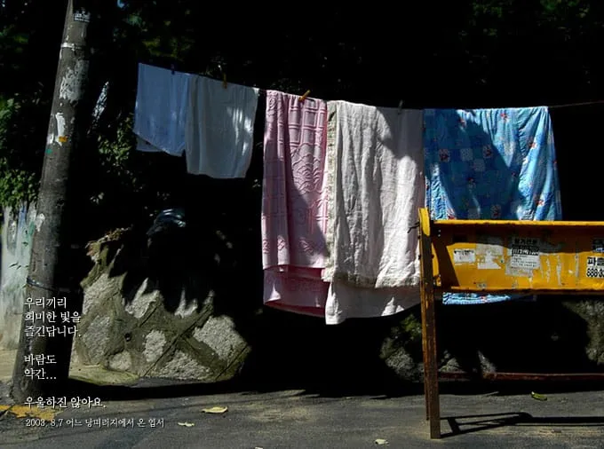 우리끼리 희미한 빛을