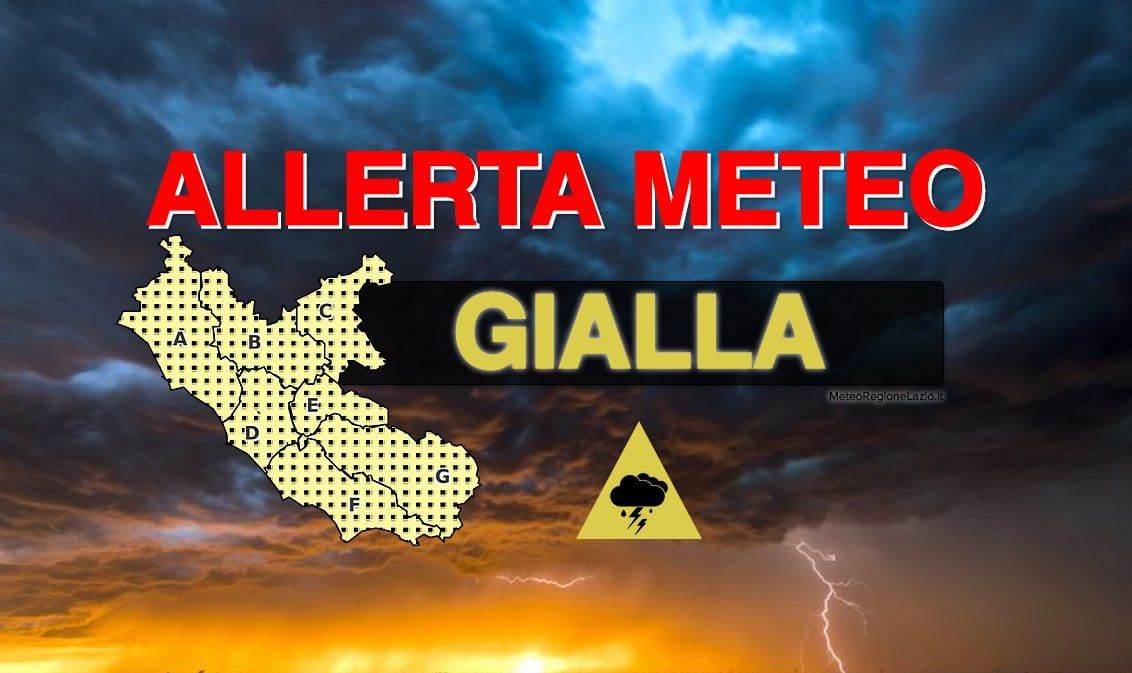 Maltempo nel Lazio, allerta gialla: piogge in corso da ieri