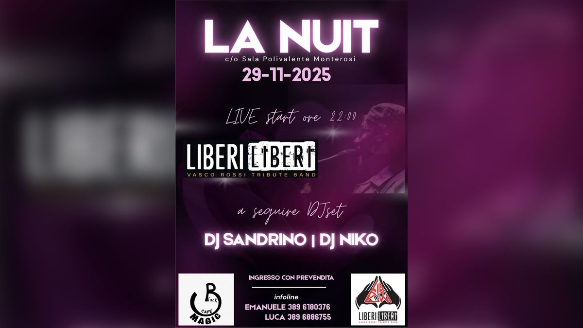 Monterosi, questa sera la prima edizione di “La Nuit”: musica live e DJ set alla Polivalente