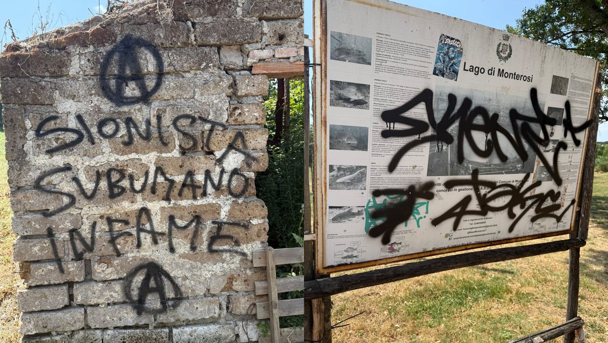 Scritte antisemite e atti vandalici al Lago di Monterosi: la segnalazione di un cittadino