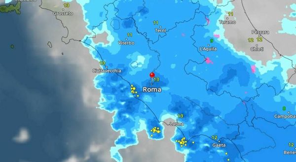 A Monterosi e nel Lazio continuano i temporali: allerta gialla il 5 gennaio