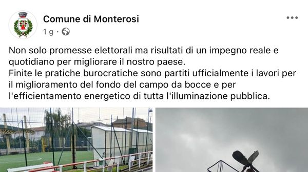 Propaganda politica, la pagina del Comune ci ricasca