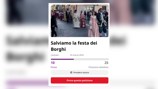 “Salviamo la Festa dei Borghi” lanciata la petizione