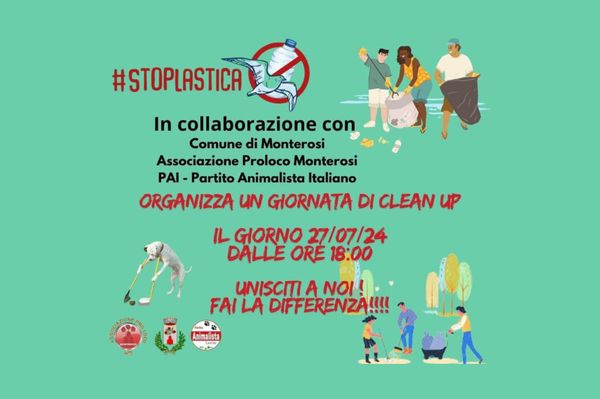 Pulizia del territorio: StopPlastica e Partito Animalista in prima linea