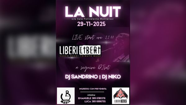 Monterosi, questa sera la prima edizione di “La Nuit”: musica live e DJ set alla Polivalente
