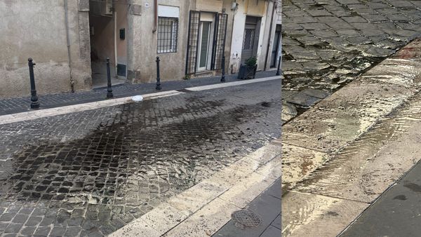 Perdita di acqua in pieno centro, la segnalazione