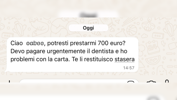 Attenzione alla truffa del “prestito urgente” su WhatsApp: segnalazioni anche in paese