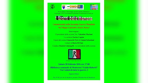 “Giorni della Memoria”: alla Biblioteca Guido Roberti un incontro sui monterosini nella Seconda Guerra Mondiale