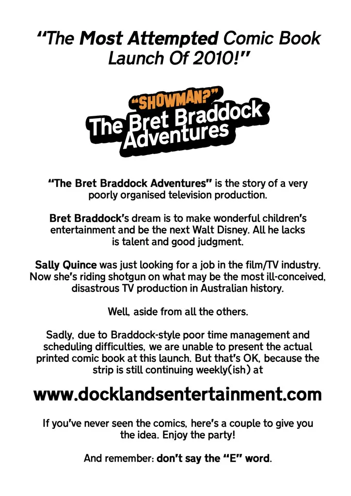 My sad explanation for why the Bret Braddock comic book didn't appear