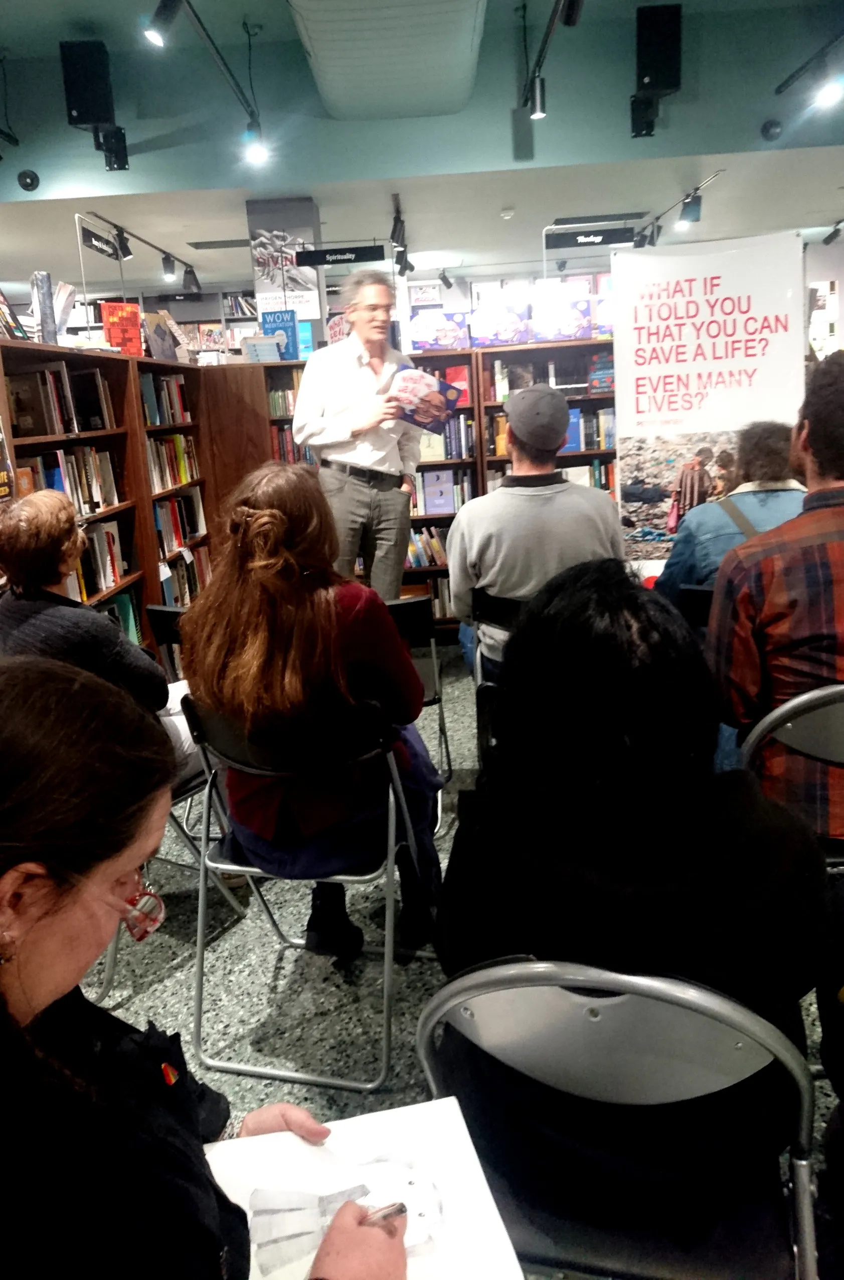 Bernard Caleo performs a reading of What We Tell Them, which got exactly the response I would've hoped for