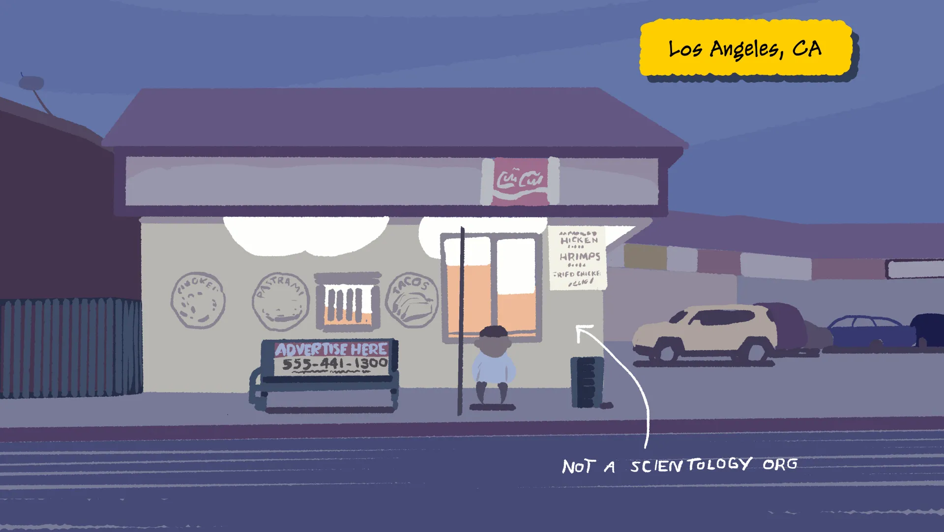 A nice looking hot chicken-shrimp-food store in LA